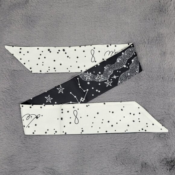 New Aquarius Zodiac Sign Silk Twilly Scarf - Picture 3 of 7